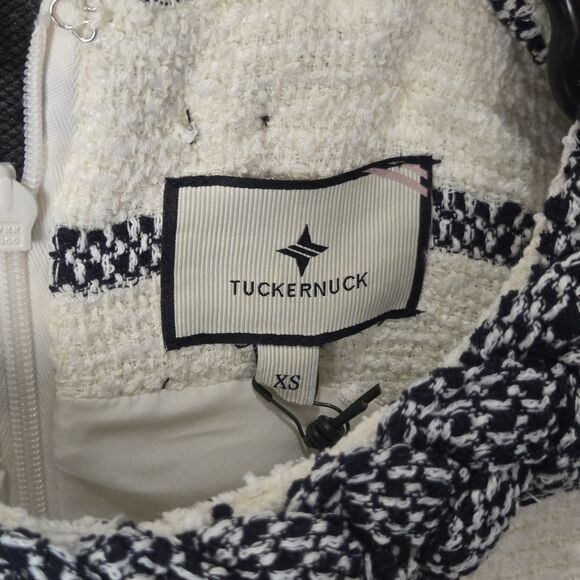 Tuckernuck XS Navy Stripe Tweed Sleeveless Jackie Dress - Picture 4 of 7